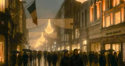 Colorful Temple Bar district with traditional Irish pub and cobblestone streets